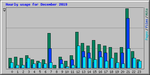 Hourly usage for December 2019