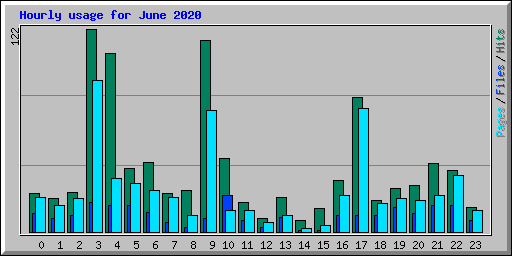 Hourly usage for June 2020