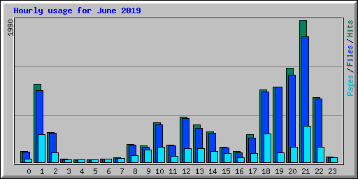 Hourly usage for June 2019
