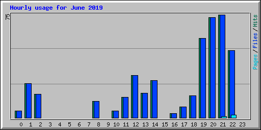 Hourly usage for June 2019